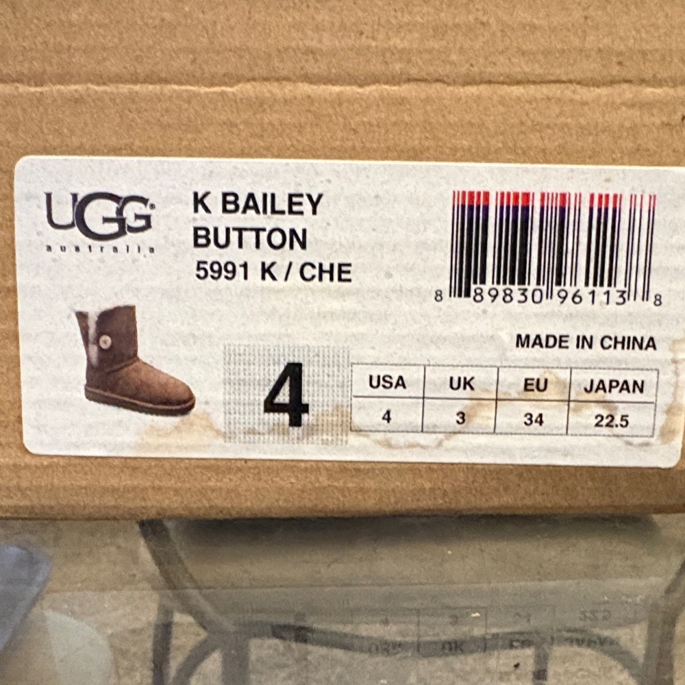 UGG K Bailey Button Boots - Brown